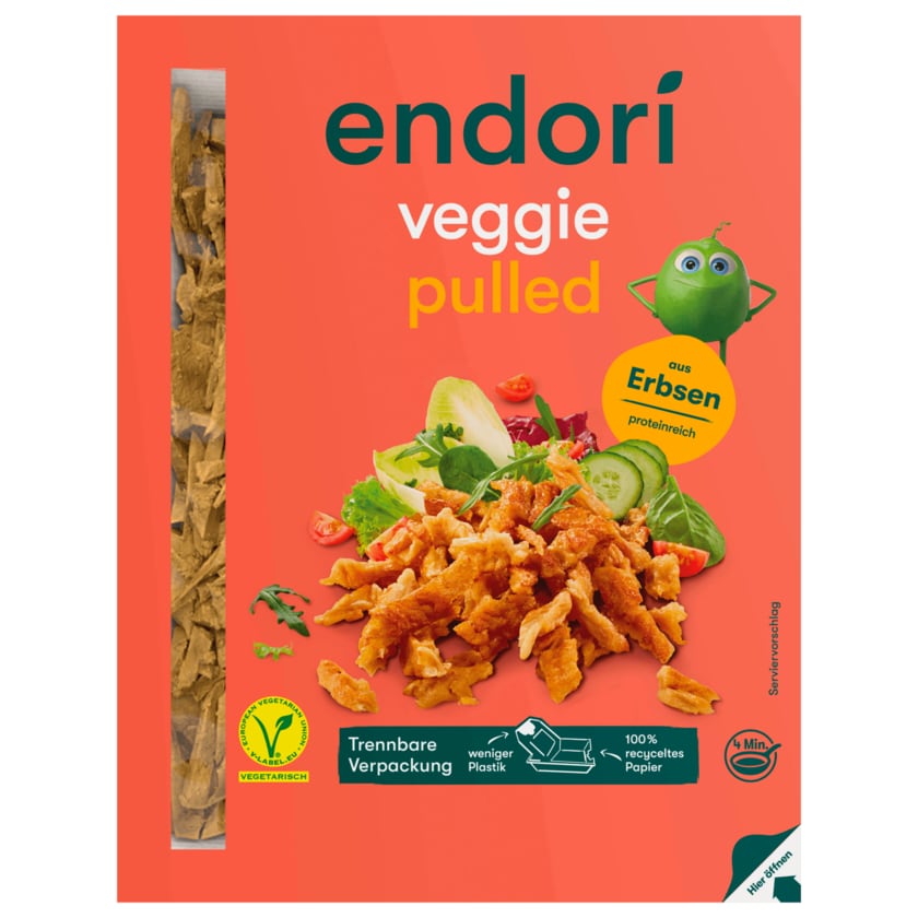 Endori Veggie Pulled aus Erbsen vegetarisch 170g